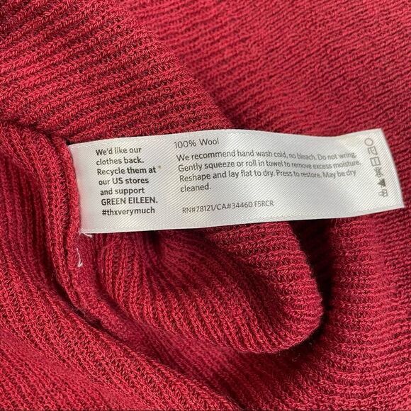 Eileen Fisher Wool V-Neck Long Sleeve Sweater Sz Small - Picture 6 of 11